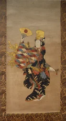 Attore di Kabuki. Kakemono. Epoca Edo